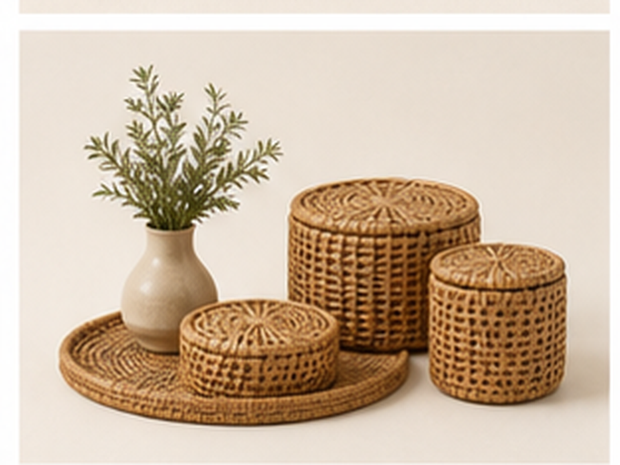 Rattan Home Decor Set